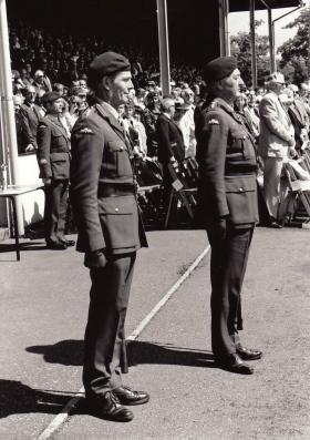 Col Edward Gardener and Gen Geoffrey Howlett, Airborne Forces Day,1988