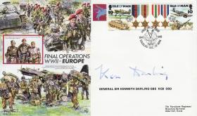Final WWII Operations Europe Commemorative Cover signed by Gen Sir Kenneth Darling