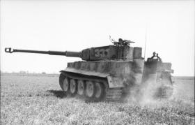 German Panzer VI (Tiger Tank 1) in operation in Northern France