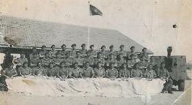 Group Photograph of 583 Parachute Field Battery RA at BHQ, India, c.1946