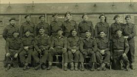 Group photo of A Coy, 13th Parachute Battalion Officers and SNCOs, February 1945.