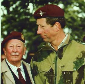 Shan Hackett and HRH Prince Charles at Arnhem 50th Anniversary, 1994