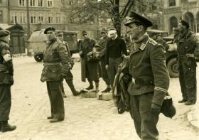 Members of 6th Airborne Division take the German surrender at Wismar, 1945