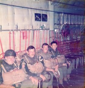 Men of Para Sqn RAC await their jump onto the Isle of Skye, mid 1970s