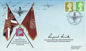 Presentation of New Colours Commemorative Cover signed by Rupert Smith, 1998.