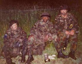 Padre Rog and Kenny Morland on a night exercise, West Frew, 1998