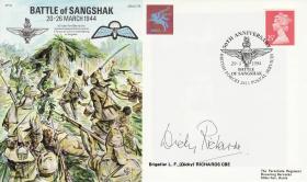 Sangshak Commemorative Cover signed by Brig Dicky Richards