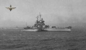 French Battleship at Suez 1956