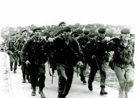 1 Platoon, A Coy, 1 PARA, Hythe & Lydd March and Shoot, 1979. 