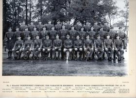 Group photograph of Guards Parachute Company, Evelyn Wood Competition Winners 1961, 1962 and 1963