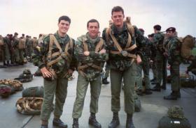 Members of 23 Parachute Field Ambulance prior to jump into Arnhem, 1988.