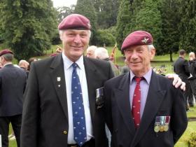 Bob Hilton and Tommy Simpson, Aldershot Military Cemetery, Saturday 7 July 2012.