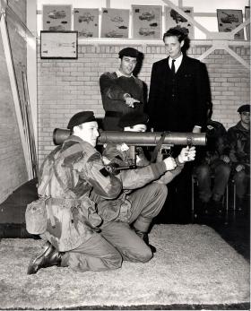 A Carl Gustav being demonstarted to a VIP, circa 1970s.