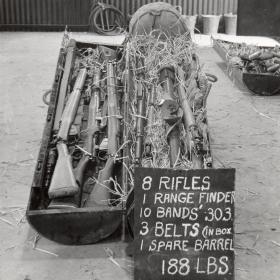 CLE containing eight rifles and other equipment, c1943.