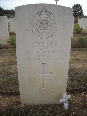 Ranville War Cemetery plot 3A, row C, grave No.2 
