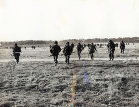 Men of 44th Parachute Brigade (TA) leaving the DZ, Ex King's Joker, 1953