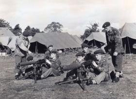 Men of 44th Parachute Brigade performing Vickers Machine Gun Drills, Exercise King's Joker, 1953