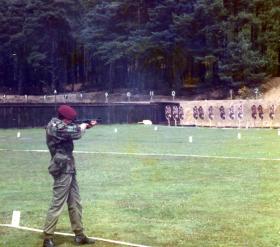 Junior Infantryman Fletcher during Skill At Arms Meeting (SAAM), July 1983.