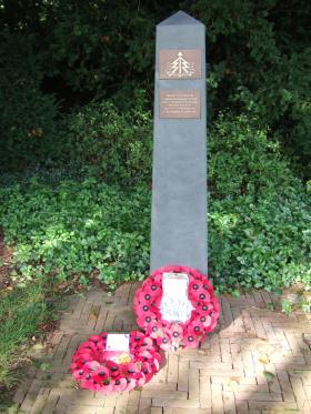 The 1st Airborne Reconnaissance Squadron Memorial marker at Oosterbeek, taken 18 September 2015.