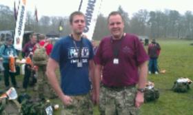 Aldershot Paras 10 mARCH 2013. End of tab self and son Tom