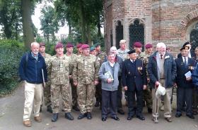 Group photo of John Waddy's and Bob Kershaw's battlefield tour, Arnhem, September, 2012.