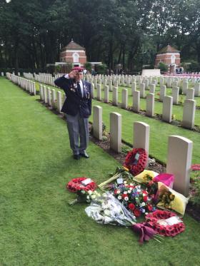 Harold Padfield's ashes interned at Oosterbeek Cemetry, 16 September 2015. 