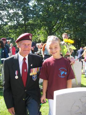 Norman Swift at the Arnhem 60th Anniversary Memorial Service, 2004