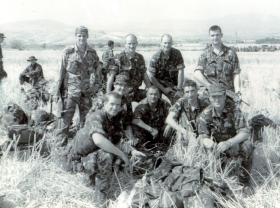 Members of 23 Parachute Field Ambulance (23 PFA) prior to insertion into Kosovo, 1999.
