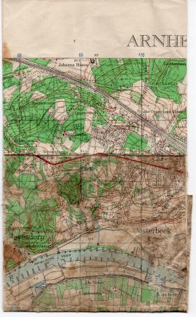 Map used by Lieutenant Colonel C.B. Mackenzie, (GSO I) 1st Airborne Division. 