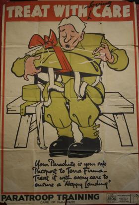 Poster about taking care of your parachute