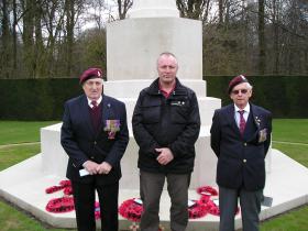 Mr L Rooke, Mr B Hilton & Mr T Huntbach,  Reichswald Forest War Cemetery, 31 Mar 2010.