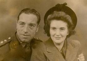 A/Captain Lutener, with wife, c1944.