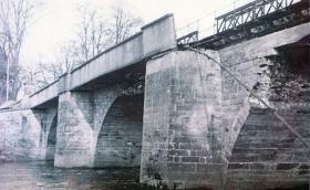 Neustadt bridge following Royal Engineers' repairs, 9 April 1945