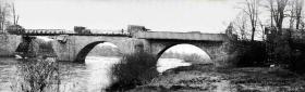 The Neustadt bridge following Royal Engineers' repairs, 9 April 1945