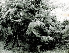 Two members of Close Observation Platoon, 1 PARA, Northern Ireland, 1982.