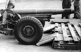 Oto Melara Mod 56 105mm Pack Howitzer, AATDC trials, July 1959.