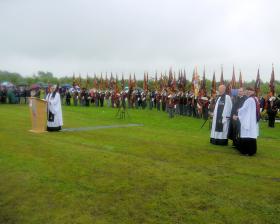 Photographs of the service of dedication at the National Memorial Arboretum, 13 July 2012.