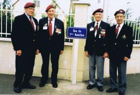 Street in Benouville renamed for 7th (LI) Parachute Battalion, June 2000