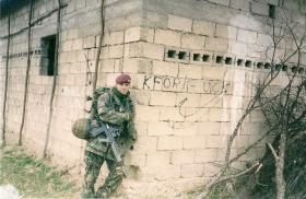 KFOR graffitti in village near Podujevo