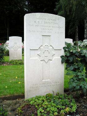 Grave of Pte Ronald Bristow, Reichswald Forest War Cemetery, Germany, 2010.