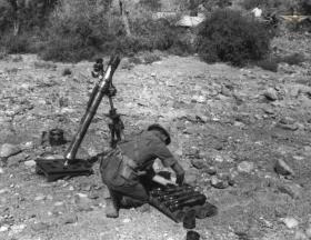 3 inch mortar, 33rd Para Light Regt RA, Radfan/Aden c1957