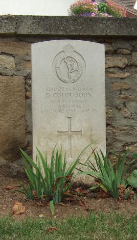 Headstone of Sigmn D Colquhoun, Ranville Churchyard, August 2010.