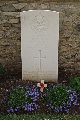 Headstone of Lt N W Reid Ranville Churchyard, 2010