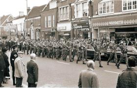 3 Coy 10 PARA march past Remembrance Day 1978