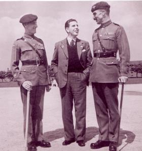 CSM J Alcock, Ray Sheriff and RSM J Lord. Date unknown.