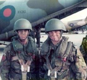 Steve Lewis and Kurt Liddell, 1 PARA, at RAF Lyneham, c1979.