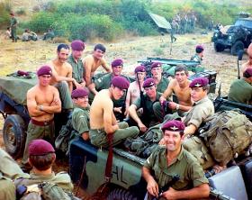 Members of Mortars Pln, Support Coy, 2 PARA, Exercise Deep Furrow, Turkey, 1974.