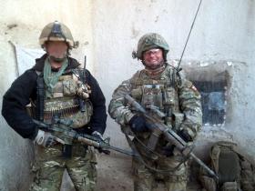 Two Pathfinders in a compound in Afghanistan, 2010.