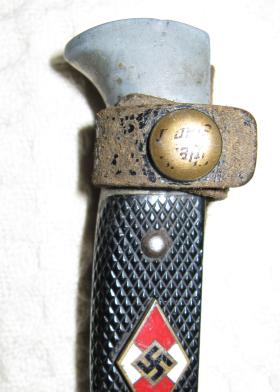Hilt of Nazi dagger captured in NW Europe by Sgmn Tom Stevens in 1944-45, undated.