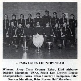 3 PARA Cross Country Team, 1983.